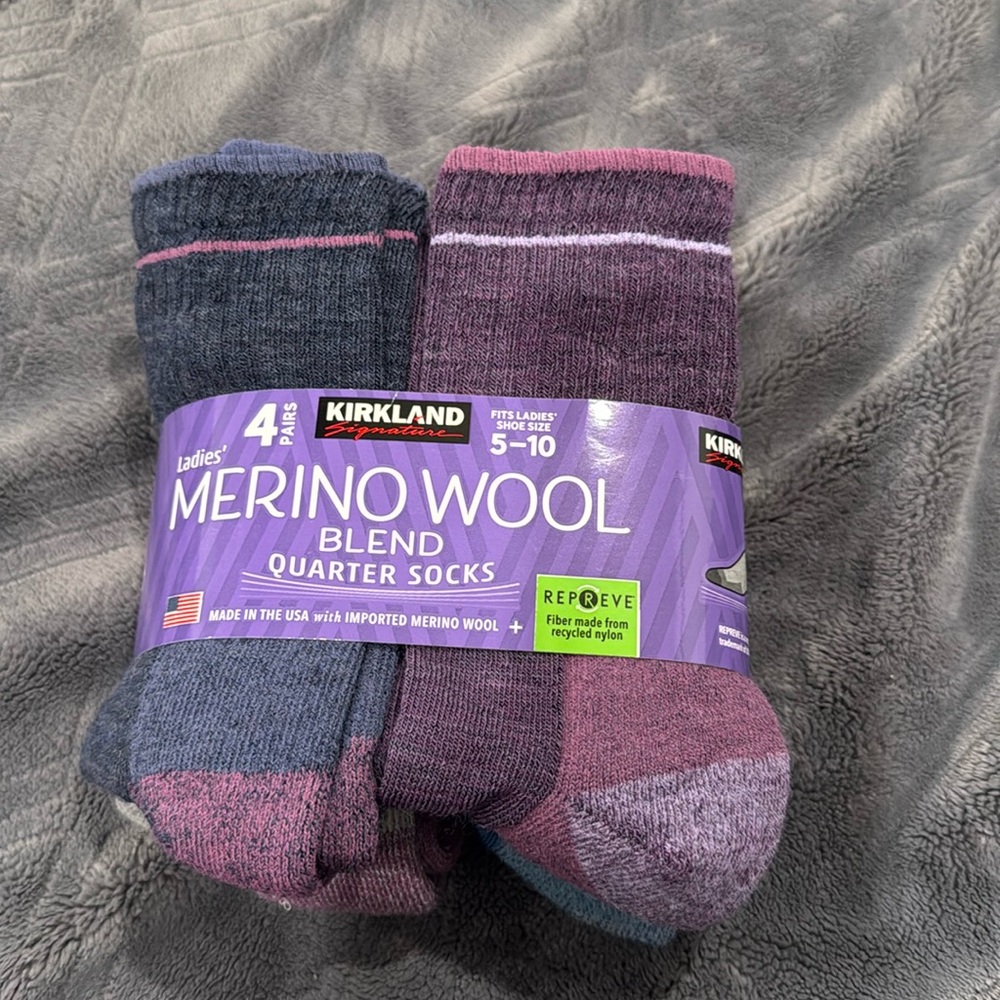 Merino wool socks - 4 pack Kirkland
